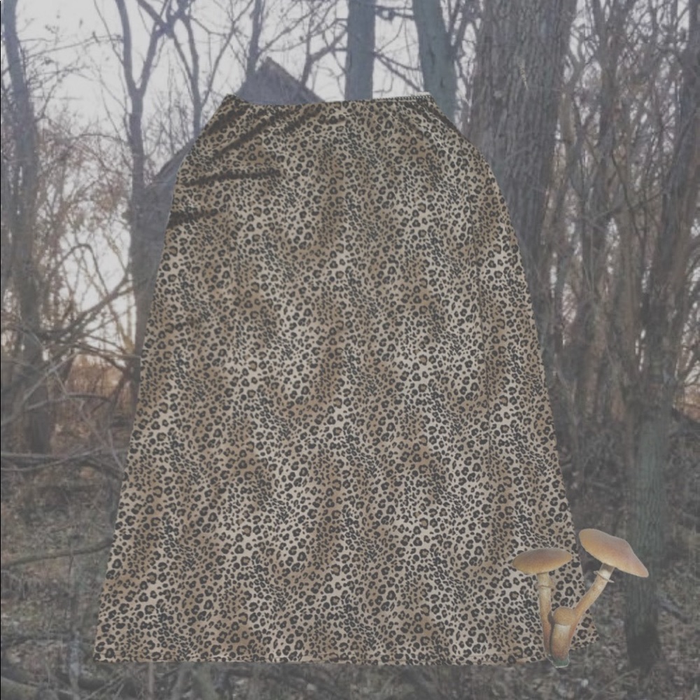 Y2k CHEETAH MAXI SKIRT